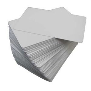 Cartão PVC em branco próprio para impressão dos 2 lados, corte a laser – IMPORTADO